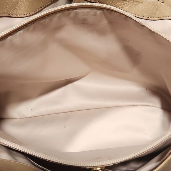 Coach Taupe Campbell Leather Belle Carryall Satchel Bag - Picture 13 of 16